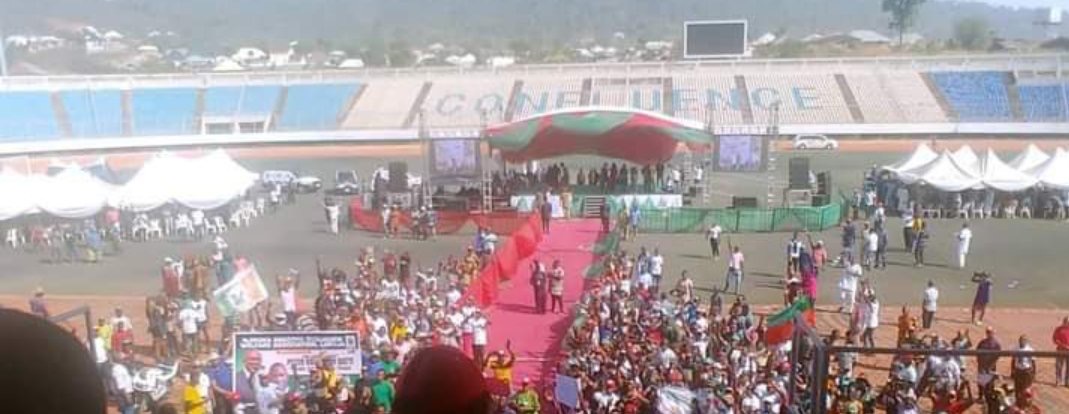 Empty stadium as Labour Party holds presidential rally