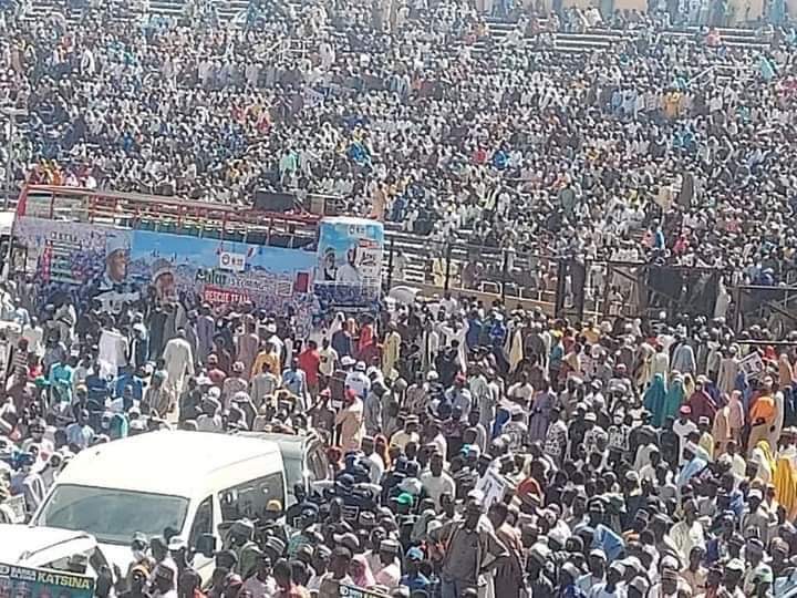 Massive crowd at PDP’s rally in Katsina on Tuesday