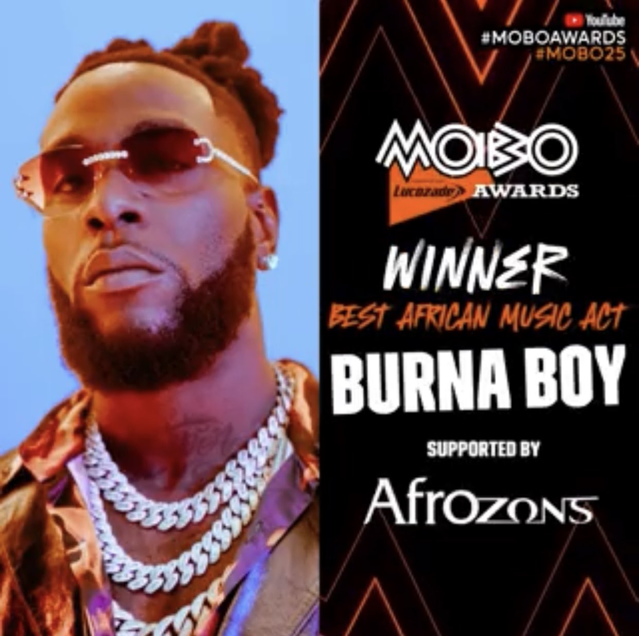 Burna Boy Bags 2 New Awards At MOBO Award - P.M. News