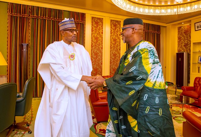 The president with Abiodun in Abuja