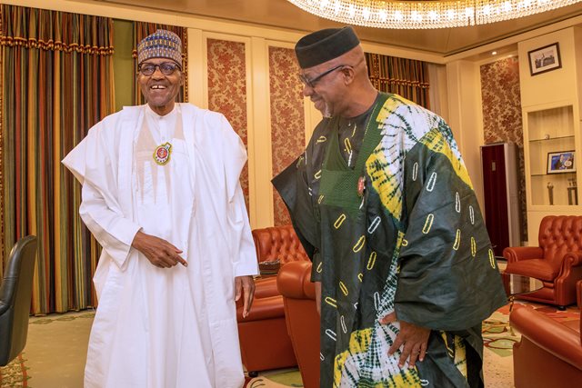 The president with Abiodun in Abuja