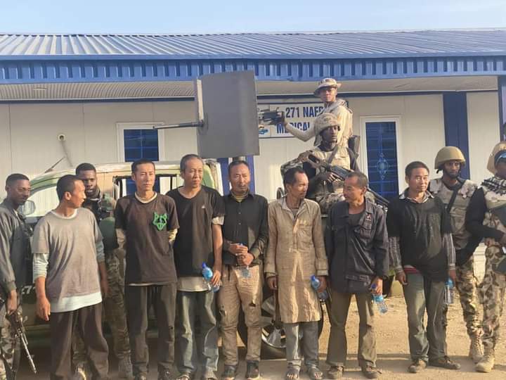 The seven Chinese men rescued by Special forces operatives of Nigerian Air Force  in Kaduna State after over 5 months in captivity