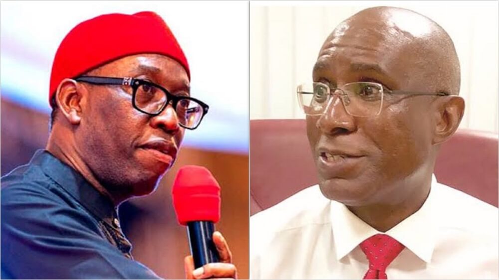 Gov. Ifeanyi Okowa of Delta tackles APC governorship candidate over claims that his (Okowa) administration borrowed N850 billion.