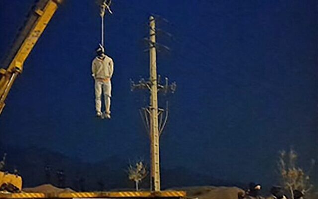 Iran publicly hangs second protester