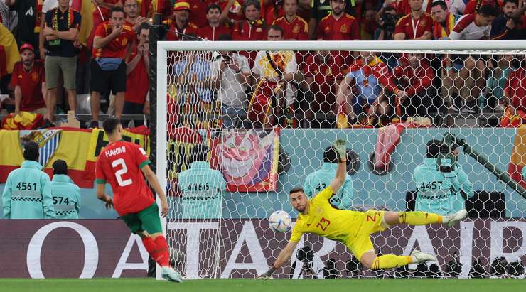 Achraf Hakimi scored the winning penalty for Morocco
