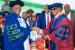 Rivers State governor, Nyesom Ezenwo Wike (right) and the Chancellor, Rivers State University (RSU), Justice Sidi Bage Muhammad 1 (left) at the conferment of the Doctor of Laws (LL.D) Honoris Causa on governor Wike during the 34th convocation of RSU on Saturday.