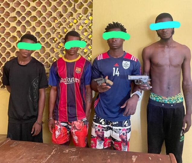 Four suspected armed robbers, including a teenager, have been arrested by operatives of Edo State Police Command.
