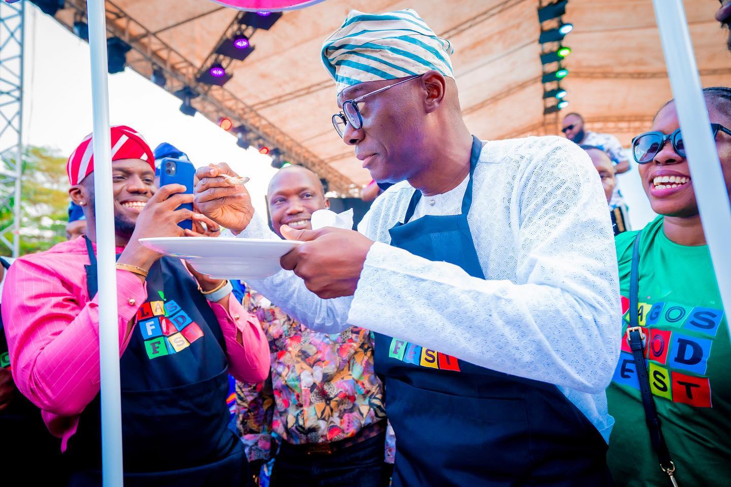 Gov. Babajide Sanwo-Olu at the 2022 Lagos food festival 