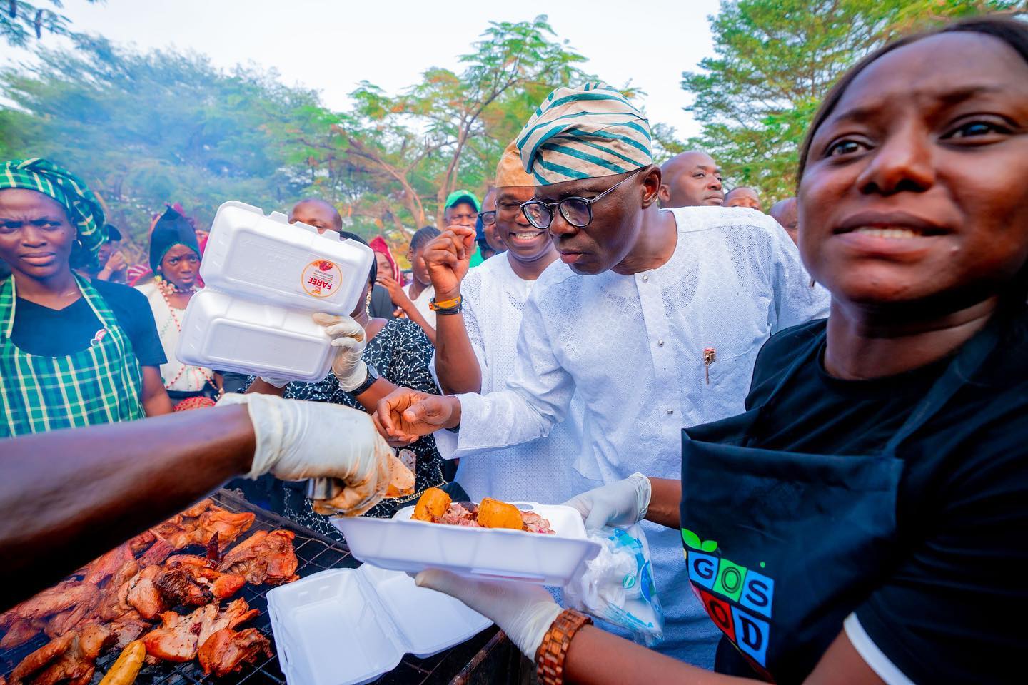 Sanwo-Olu at the 2022 Lagos food festival 
