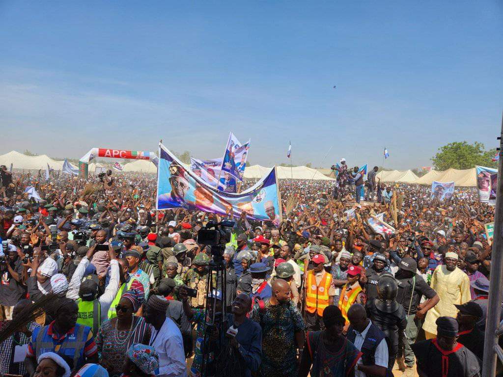Massive crowd as Tinubu holds rally in Adamawa