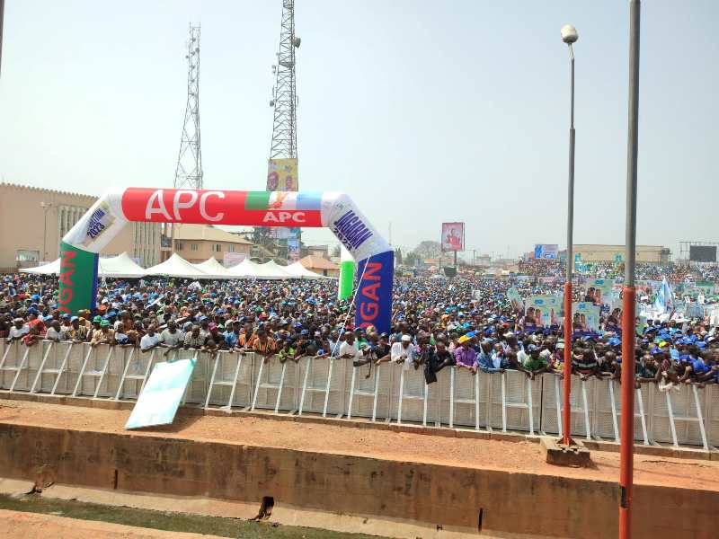 Massive crowd at the APC rally on Saturday