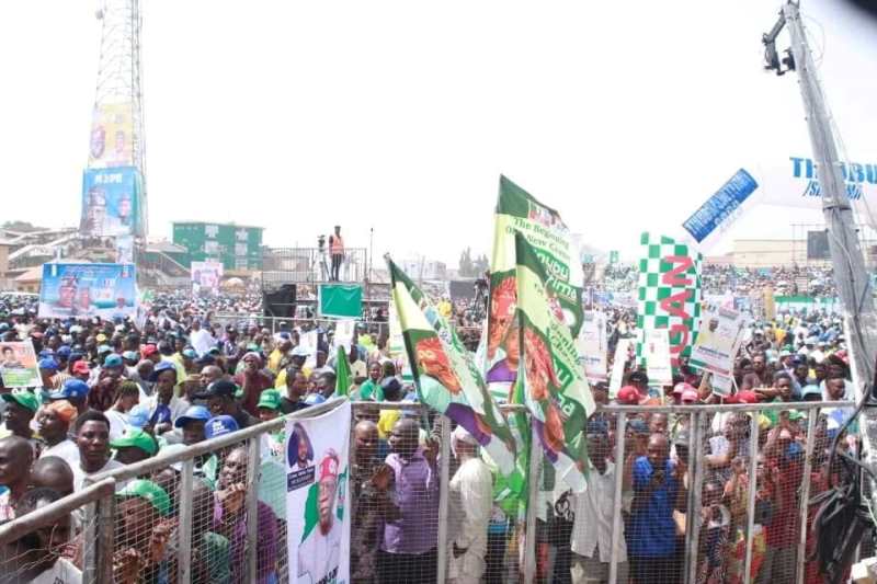 Massive crowd at the APC rally on Saturday