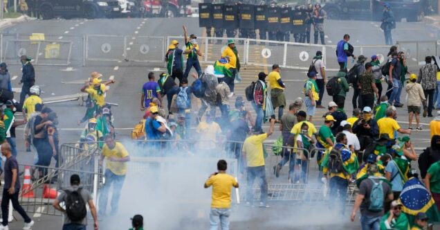 Brasilia police fire teargas to disperse Bolsonaro’s supporters