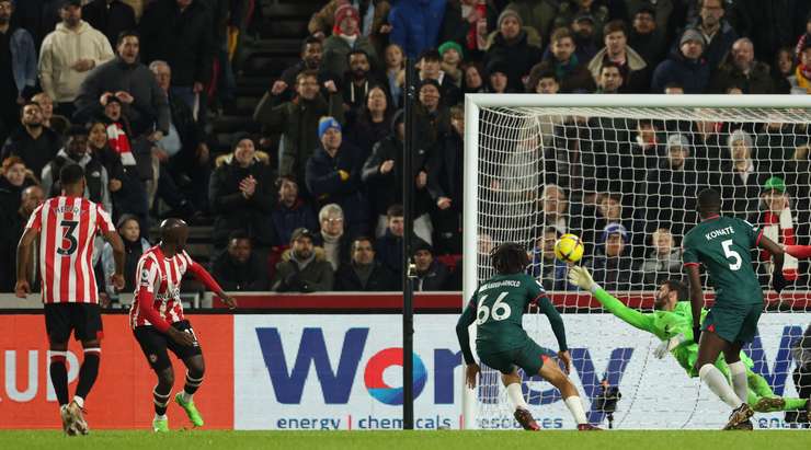 Brentford thrash Liverpool