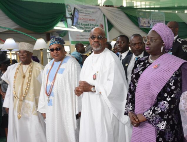 Ogun State governor, Dapo Abiodun at 2023 Armed Forces Remembrance Day Church Service