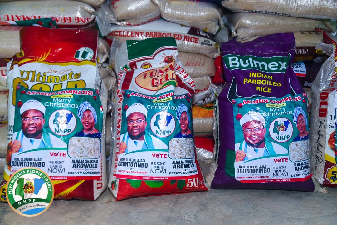 Jubilations as Ajadi donates truckload of rice to NNPP members