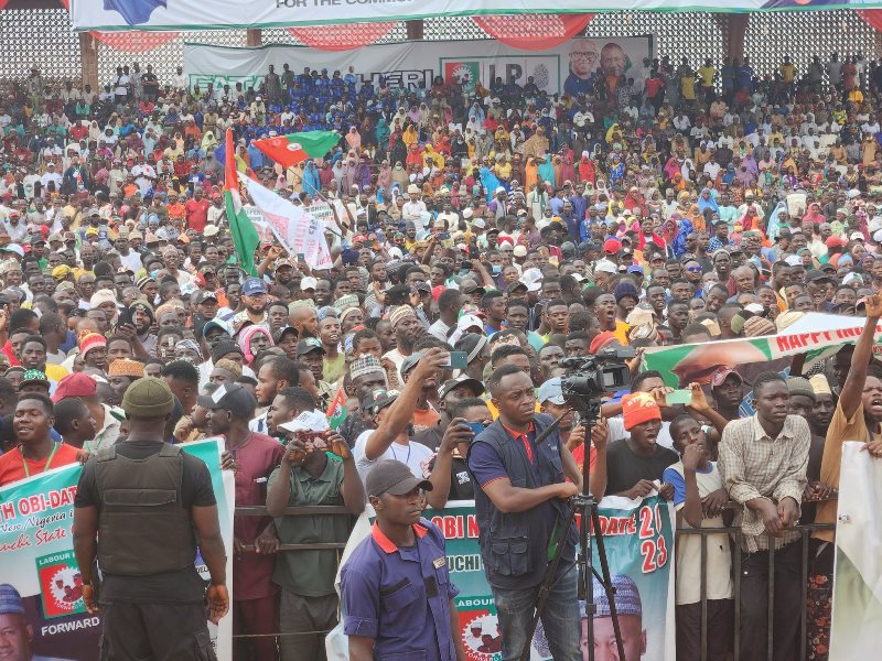 Large crowd at Labour Party's presidential campaign in Bauchi