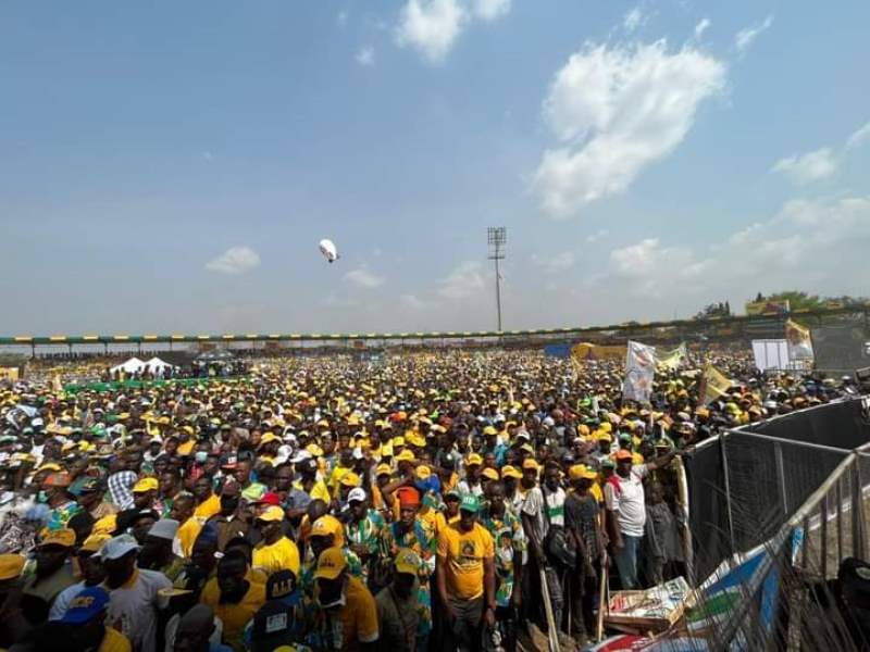 Massive crowd at the MKO Abiola International Stadium for APC's mega rally.