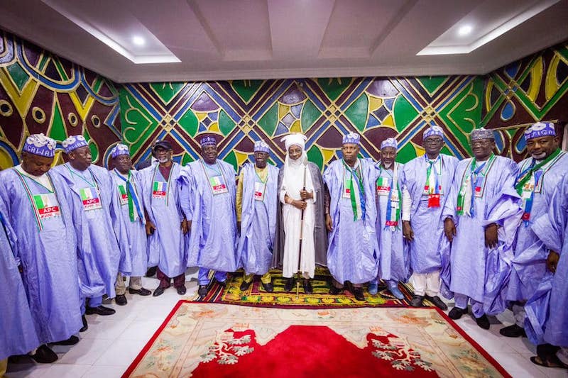 Tinubu during his visit to Emir Sanusi