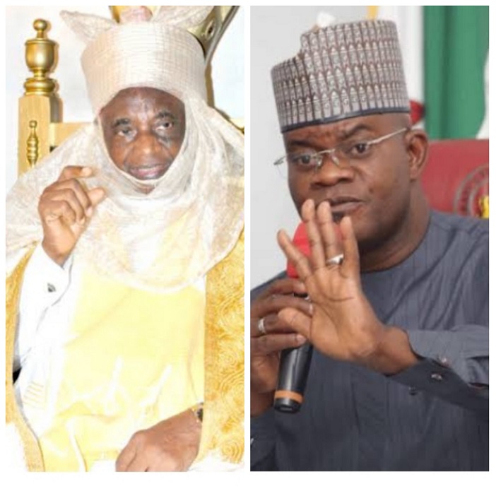 Governor Yahaya Bello of Kogi and Ohinoyi of Ebira land, Ado Ibrahim,