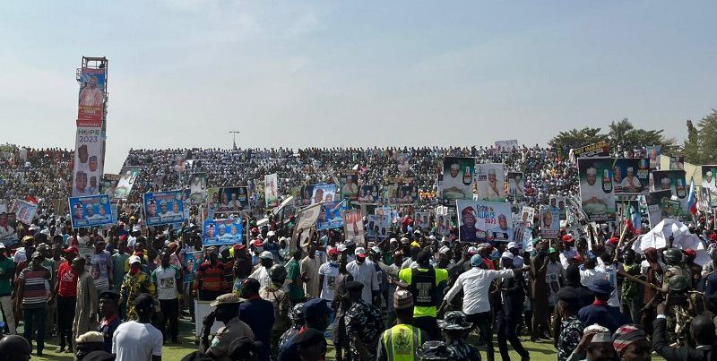 Massive crowd at the APC's rally in Bauchi