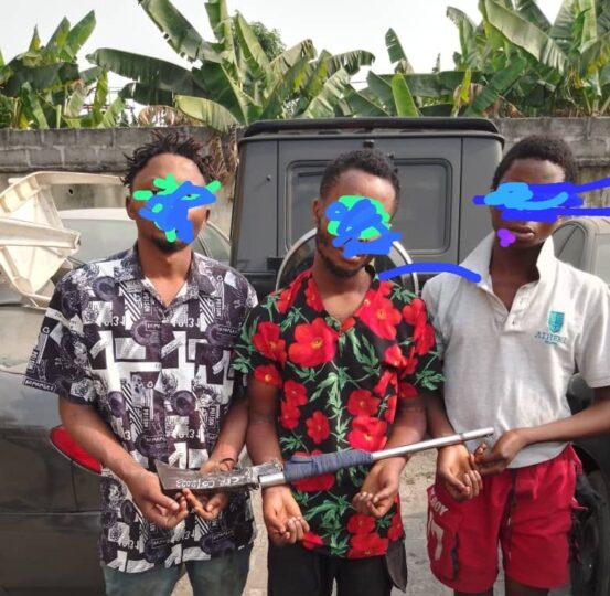 Police arrest three members of deadly cult gang, recover pistol  at Gure Community of Khana Local Government Area of Rivers state.