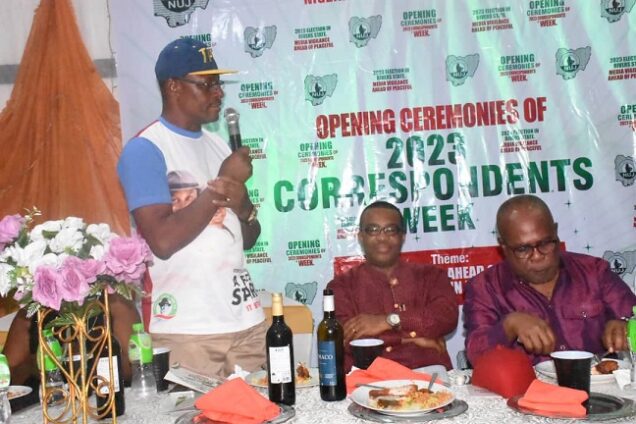 Sogbeye Eli,a legal practitioner, Spokesman of 2023 APC Campaign Council in Rivers State represented Tonye Cole, APC Governorship candidate, at the dinner of Correspondents’ Chapel week.