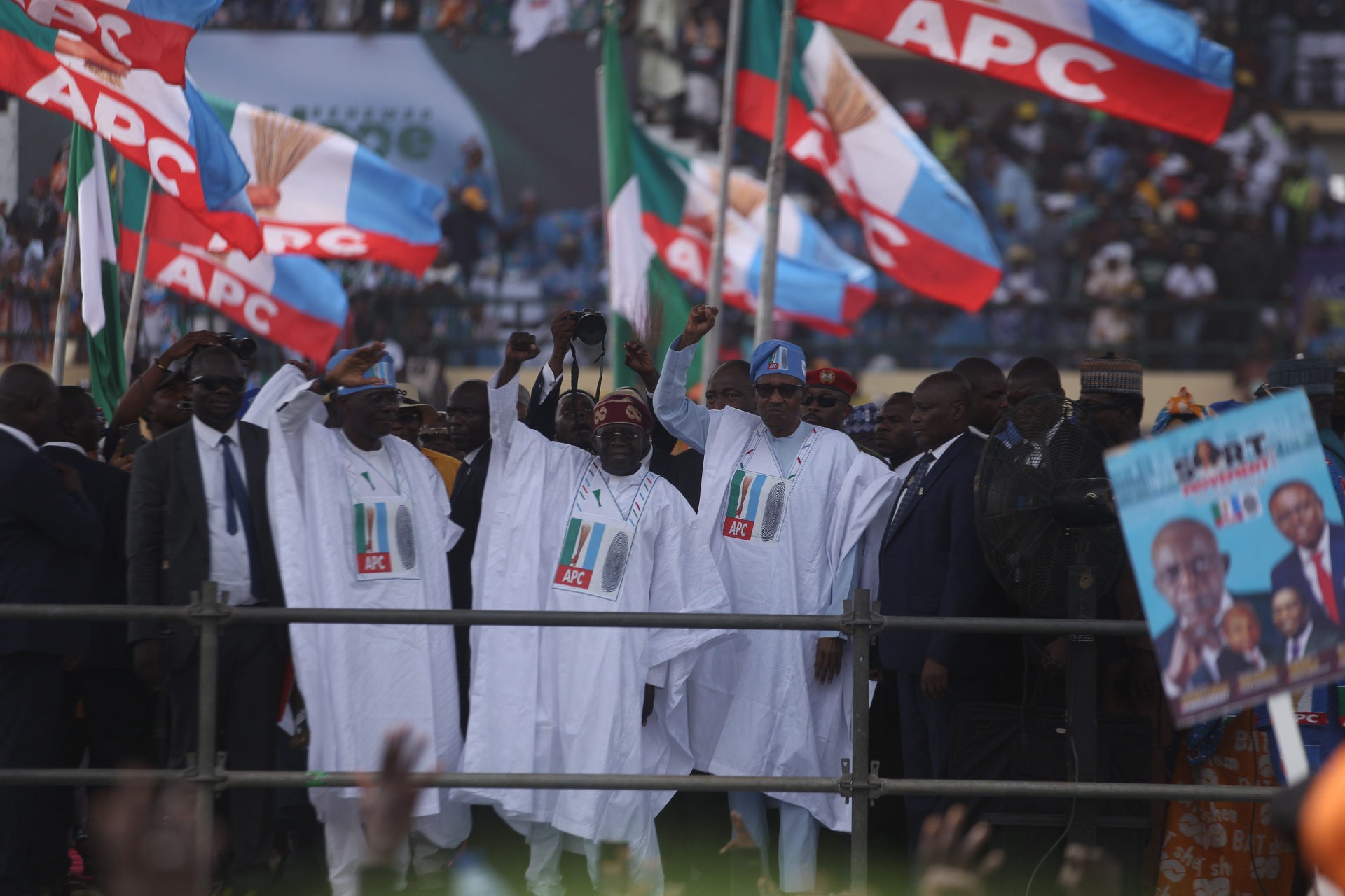 What 'tired' President Buhari said at Tinubu's rally in Lagos