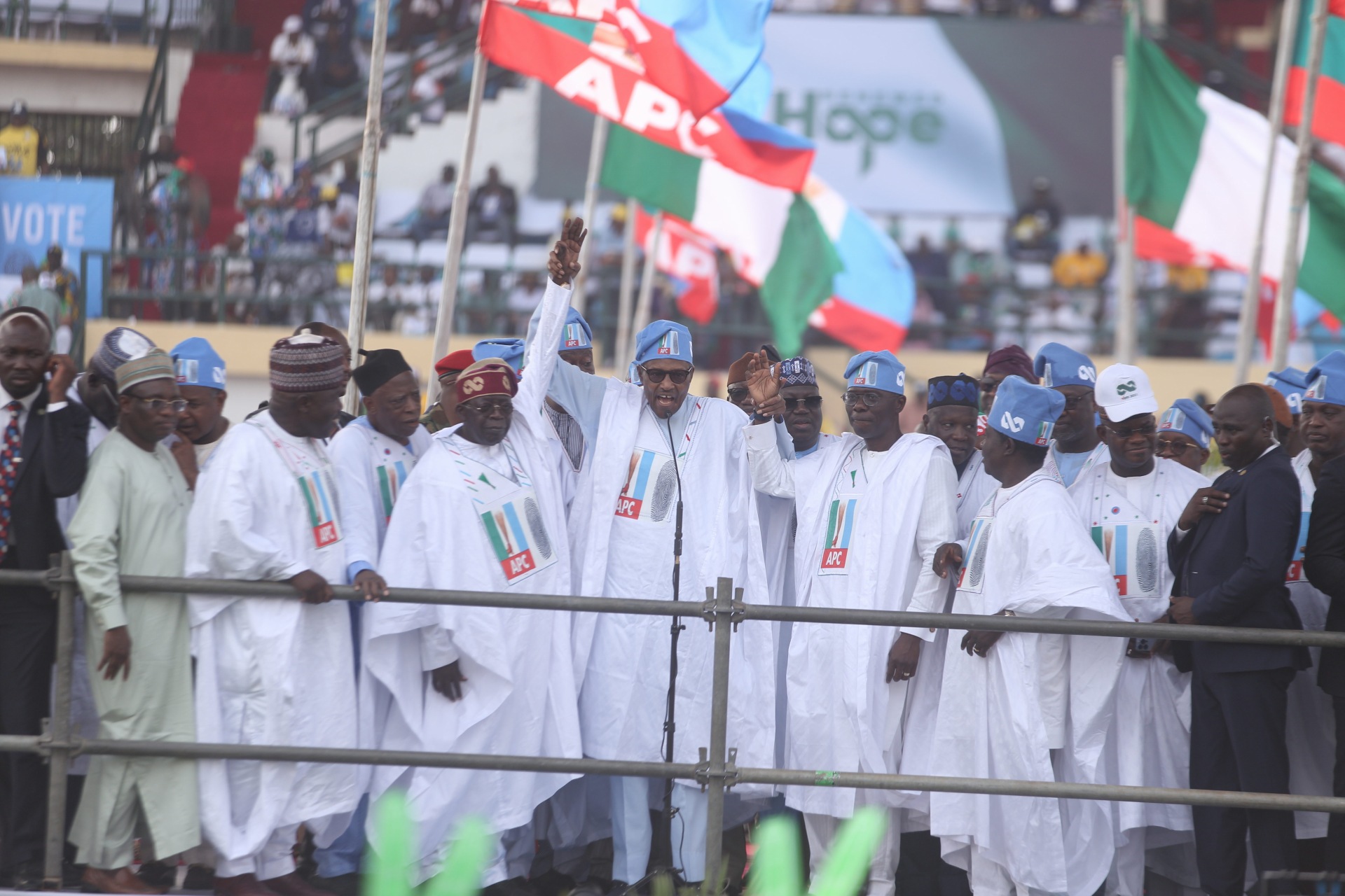Buhari endorsing Tinubu in Lagos