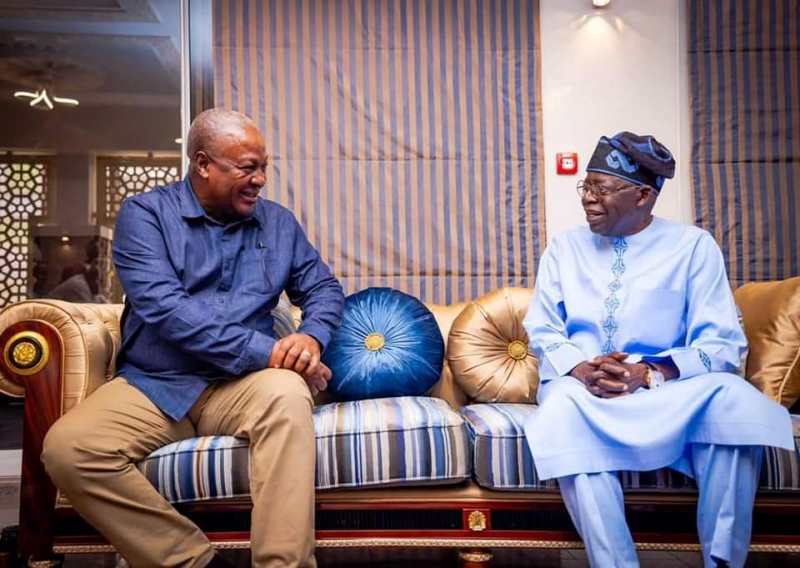 Tinubu with former President of Ghana, John Mahama