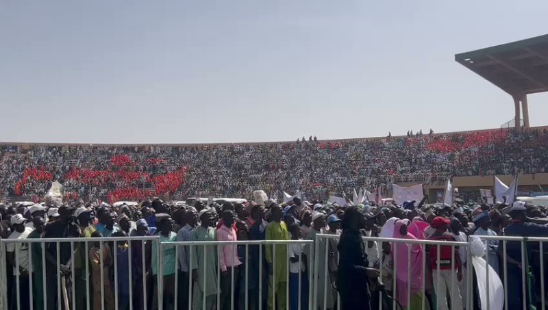Huge crowd at the rally in Katsina