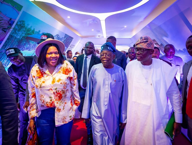 Abraham with Tinubu ann Sanwo-Olu after a function in Lagos