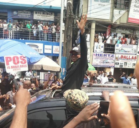 Labour Party's presidential candidate at Computer Village