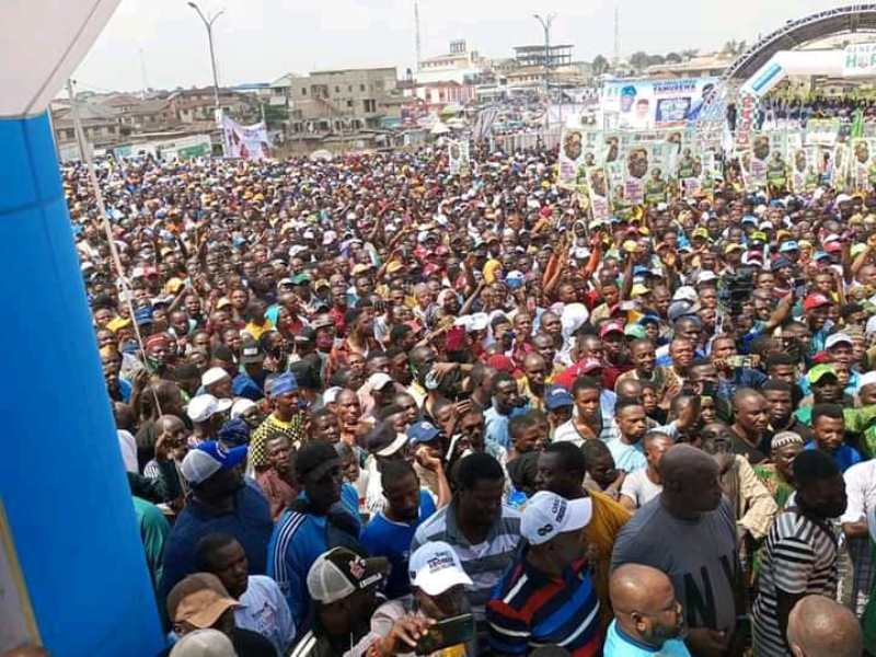 Massive crowd at APC's Osun presidential rally