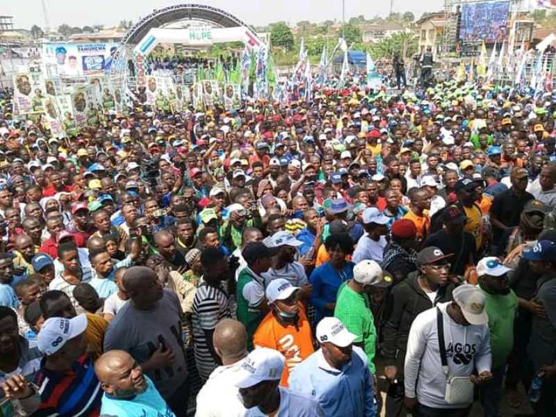 Massive crowd at APC's Osun presidential rally