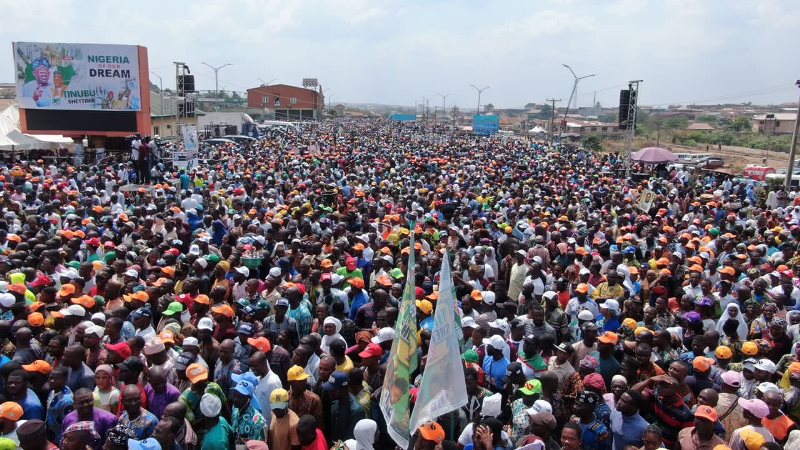 Massive crowd at APC's Osun presidential rally