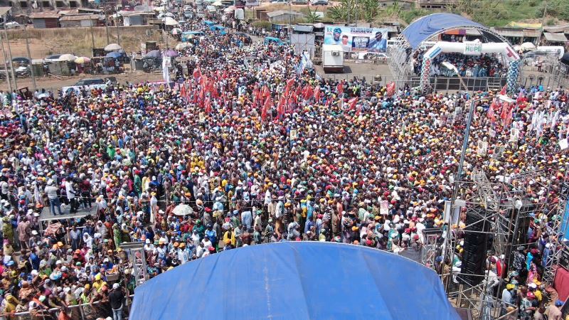 Large crowd at APC's Osun presidential rally