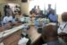Comptroller Dera Nnadi of NCS in the middle, by his right Comptroller of Immgration Dr MC Dike and others during the briefing at SEME