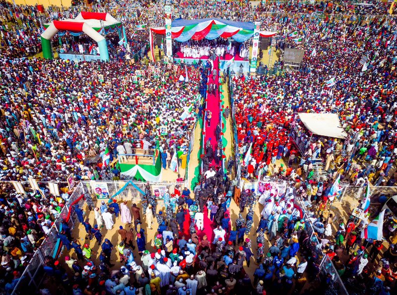 See the humongous crowd at APC's rally in Borno on Saturday.
