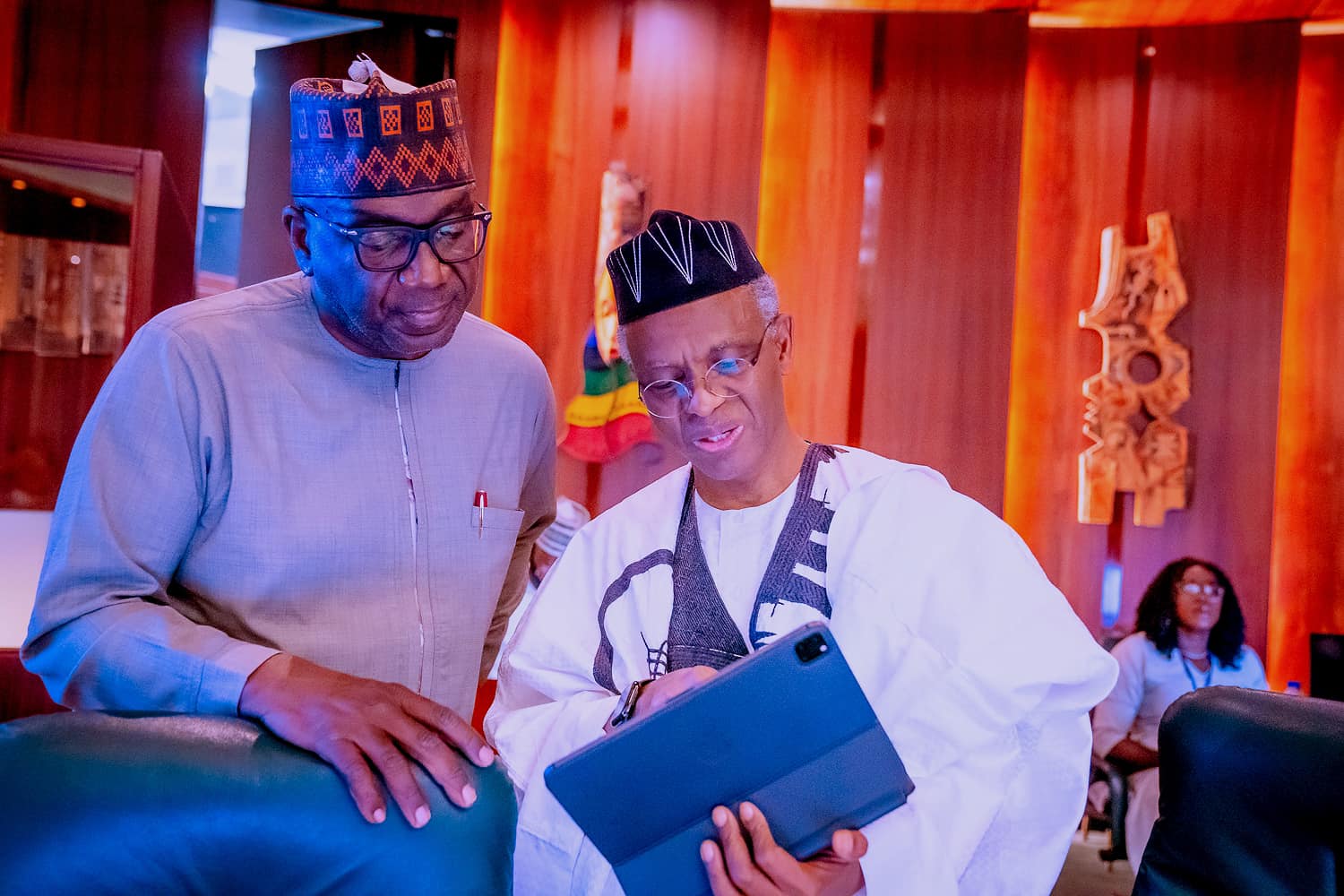 Governor Nasir-EL Rufai and Abdulrahman Abdulrazaq at the Council of State meeting