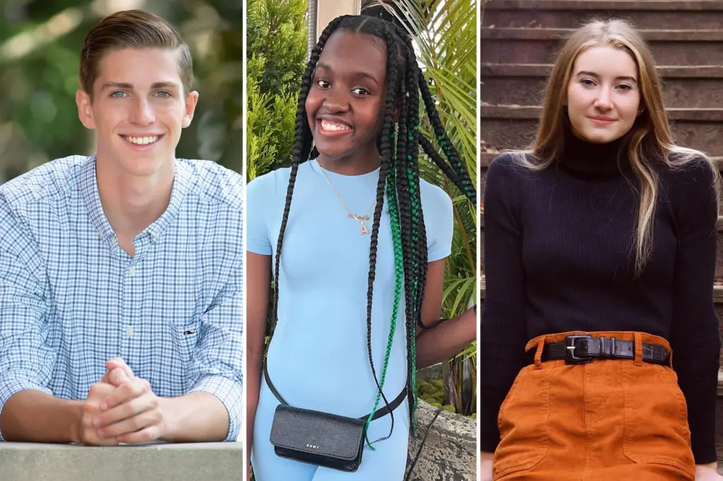 Slain students:L-R: Fraser, Aderson and Verner. Photo: New York Post