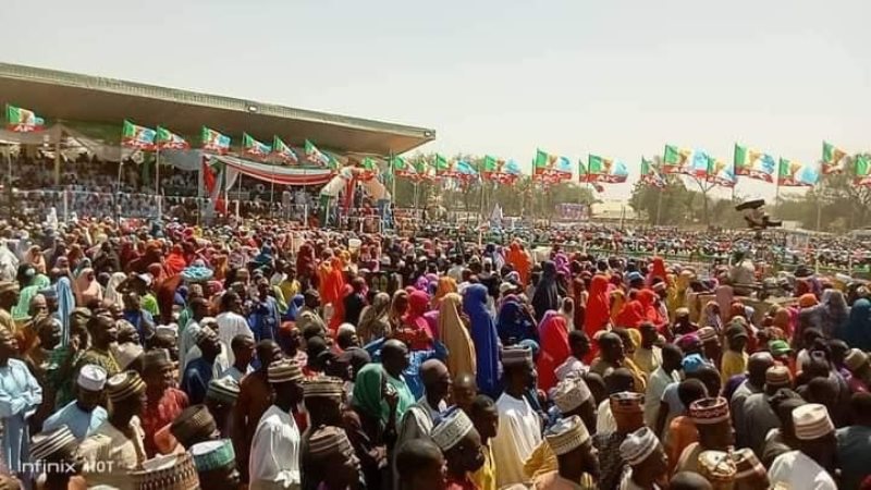 Huge crowd at the rally in Kebbi State