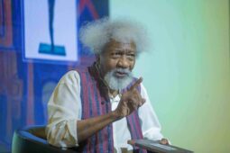 2. Prof Wole Soyinka while speaking at the World Poetry Day event, held in Lagos, Nigeria