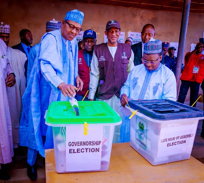 The president cast his vote in Daura