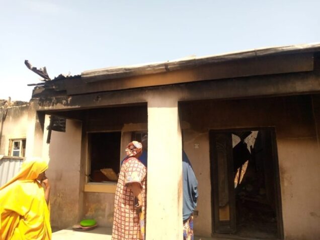 The building in Biu, Borno State where the two adolescents, elderly woman where burnt to death