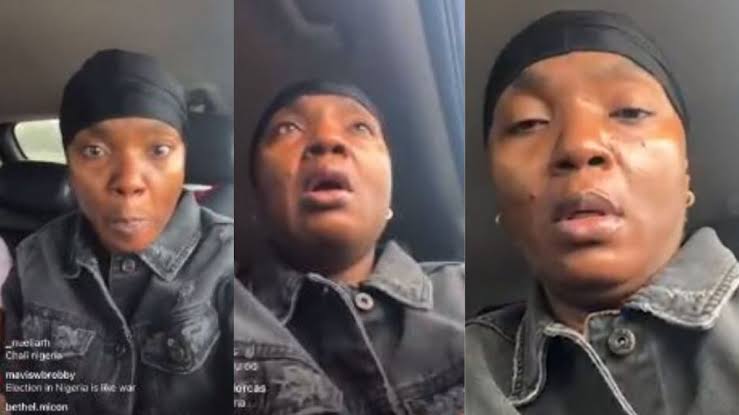 Nollywood actress, Chioma Akpotha claimed she was attacked by thugs shortly after she arrived at her polling unit to vote in Saturday's governorship and state houses of assembly elections in Lekki area of Lagos.