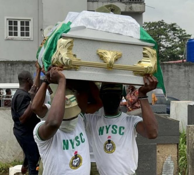 The remains of the corps member buried