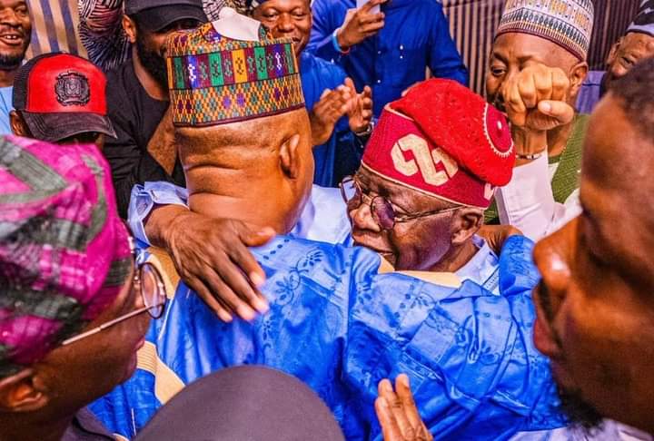 It was excitement at the Abuja residence of Sen. Bola Tinubu of All Progressives Congress, APC as he was declared winner of Feb. 25 presidential election early Wednesday morning. 