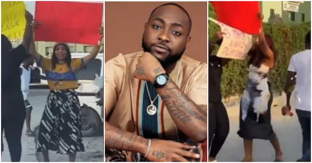 Fans carry placards, demand Davido’s return to social life
