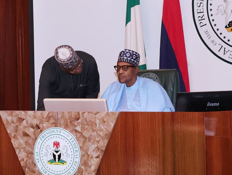 Buhari at FEC meeting